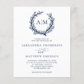 Begroting Nautical Wedding Coral Reef White Navy Flyer (Voorkant)