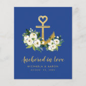 Begroting Nautical Wedding Save the Date Heart Anc (Voorkant)