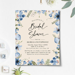 Begroting Neutraal Blue Boho Bridal Shower