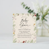 Begroting Neutral Boho Baby shower Uitnodiging (Staand voorkant)