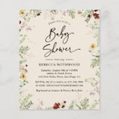 Begroting Neutral Boho Baby shower Uitnodiging (Voorkant)