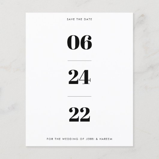 Begroting niet-foto slaat de datum op flyer (Voorkant)