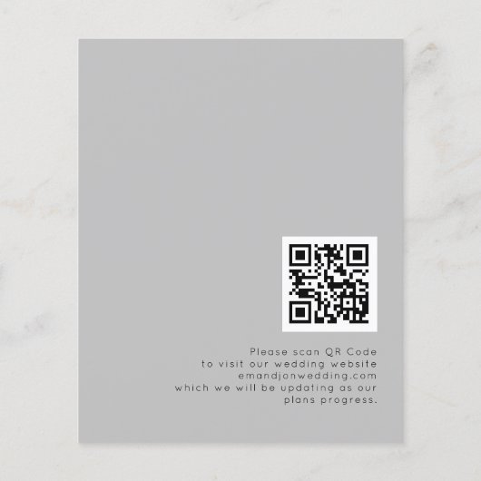 Begroting Niets Fancy Net Love QR Code Save Date (Achterkant)
