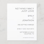 Begroting Niets Fancy Net Love QR Code Save Date (Voorkant)