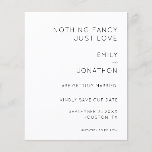 Begroting Niets Fancy Net Love QR Code Save Date (Voorkant)