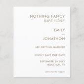 Begroting Niets Fancy Net Love QR Gold Save Date (Voorkant)