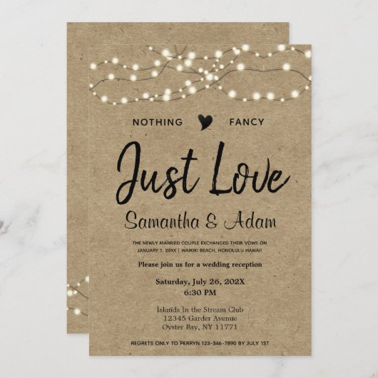 Begroting niets Fancy Net Love String Lights Kaart (Voorkant / Achterkant)