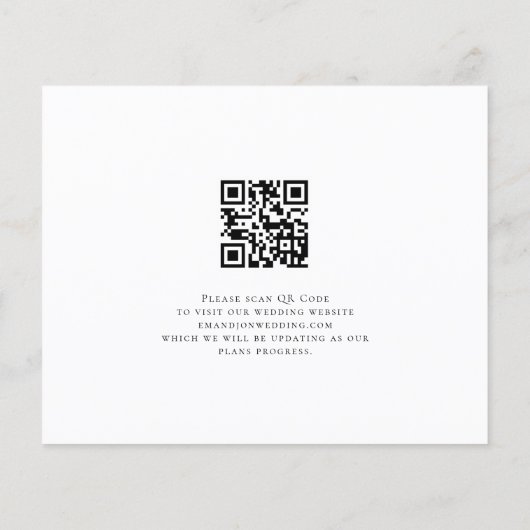 Begroting Niets Fancy QR Code Foto opslaan Datum (Achterkant)