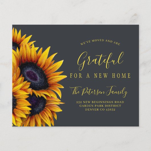 Begroting nieuw adres: mededeling zonnebloem (Voorkant)