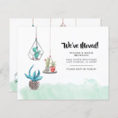 Begroting - nieuw adres Succulents Moving Announan (Voorkant / Achterkant)