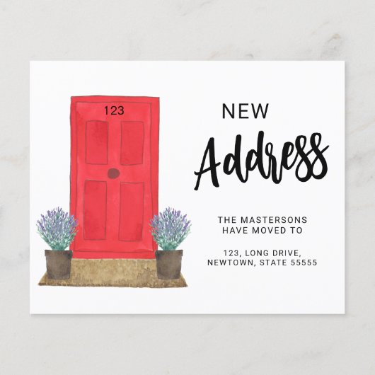 Begroting Nieuwe adreswijziging Aankondiging (Voorkant)