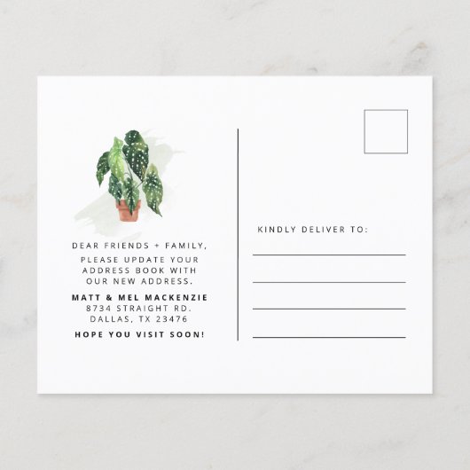 Begroting Nieuwe adreswijziging Aankondiging (Achterkant)