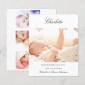 Begroting nieuwe baby welkome foto geboorteaankond (Voorkant / Achterkant)