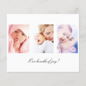Begroting nieuwe baby welkome foto geboorteaankond (Achterkant)