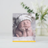 BEGROTING Nieuwe babyFOTO-aankondiging Aangepast (Staand voorkant)