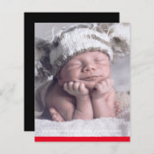 BEGROTING Nieuwe babyFOTO-aankondiging Aangepast (Voorkant / Achterkant)