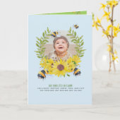 BEGROTING Nieuwe babyFOTO geeft zonneschermen voor Kaart (Gele Bloem)