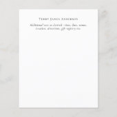 BEGROTING Nieuwe babyFOTO-kaarten - Modern Fun Gir (Achterkant)