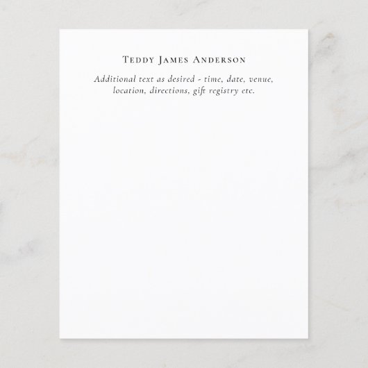 BEGROTING Nieuwe babyFOTO-kaarten - Modern Fun Gir (Achterkant)