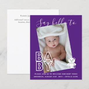 BEGROTING Nieuwe babyFOTO-kaarten - Modern Fun Gir