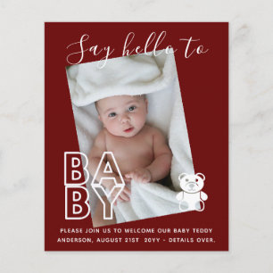 BEGROTING Nieuwe babyFOTO-kaarten - Modern Fun Gir
