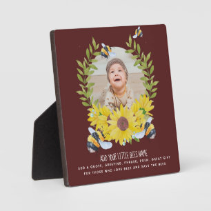 BEGROTING Nieuwe babyFOTO Zonnebloemen BURGUNDY Fotoplaat