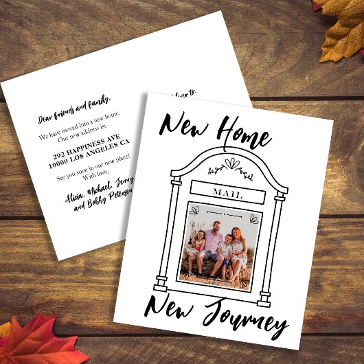 Begroting nieuwe foto's met bewegende aankondiging