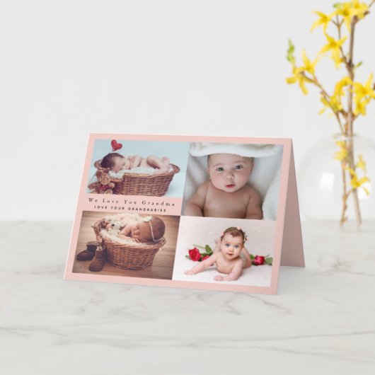 BEGROTING Nieuwe geboorteaankondiging foto collage Kaart (Gele Bloem)