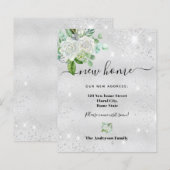 Begroting nieuwe thuisadres zilverkleurige mededel (Voorkant / Achterkant)