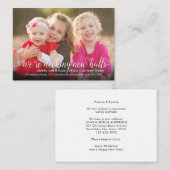 Begroting nieuwe zalen fotovakantie verplaatsen notitiekaartje (Voorkant / Achterkant)