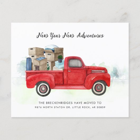 Begroting nieuwjaar Bewegingsadresaankondiging (Voorkant)