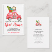 Begroting nieuwjaar kerstfeestdag thuis notitiekaartje (Voorkant / Achterkant)