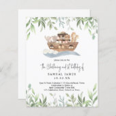 Begroting Noahs Ark Green Christening en 1e verjaa (Voorkant / Achterkant)