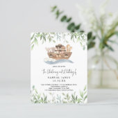 Begroting Noahs Ark Green Christening en 1e verjaa (Staand voorkant)