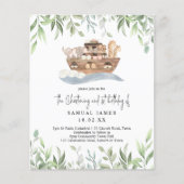 Begroting Noahs Ark Green Christening en 1e verjaa (Voorkant)