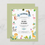 Begroting Oerwoud dieren 1e uitnodiging (Voorkant / Achterkant)