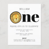 Begroting Oerwoud Lion Boys First Birthday (Voorkant)