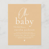 Begroting Oh Baby Groovy Yellow Floral Baby shower (Voorkant)