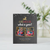 Begroting Oh Deer Tartan Chalkboard 2 Foto Holiday (Staand voorkant)