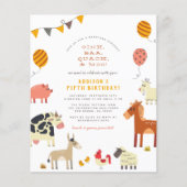 Begroting Oink Baa Quack Farm Animal Birthday Part (Voorkant)