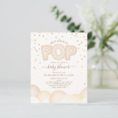 Begroting ongeveer aan de Uitnodiging van het Baby (Staand voorkant)