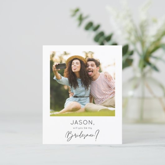 Begroting Onmiddellijke foto Mijn Bridesman-voorst (Staand voorkant)