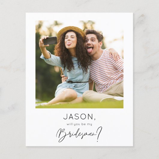 Begroting Onmiddellijke foto Mijn Bridesman-voorst (Voorkant)