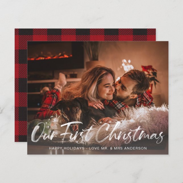 Begroting onze eerste kerstbufferfoto (Voorkant / Achterkant)