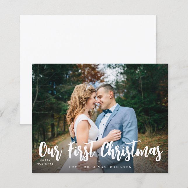 Begroting onze eerste kerstminimalistische H-foto (Voorkant / Achterkant)