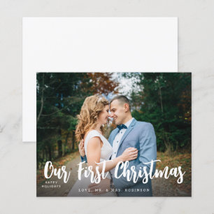 Begroting onze eerste kerstminimalistische H-foto