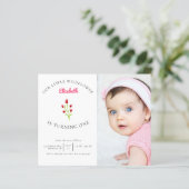 Begroting onze kleine Wildbloem 1e verjaardag Foto (Staand voorkant)