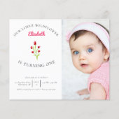 Begroting onze kleine Wildbloem 1e verjaardag Foto (Voorkant)