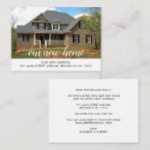 Begroting Onze nieuwe thuiswijziging van adresfoto Notitiekaartje (Voorkant / Achterkant)