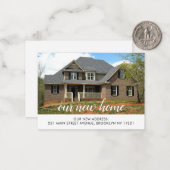 Begroting Onze nieuwe thuiswijziging van adresfoto Notitiekaartje (Voorkant / Achterkant in situ)